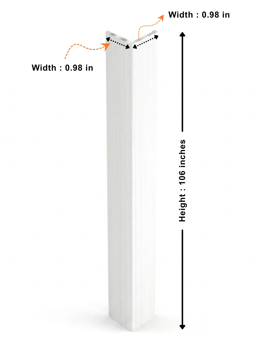 White Brushed Trim 106 Inches