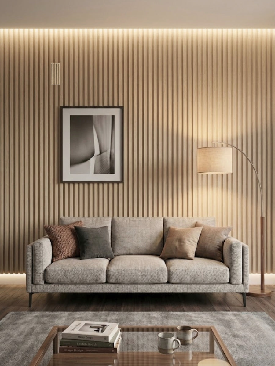 Decorative White Oak WPC Panels for Modern Interior Renovation