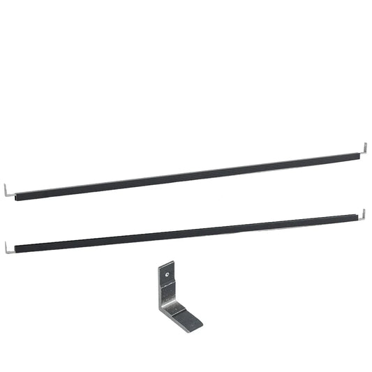 6ft Black Aluminum Fence Frame Kit - Horizontal/Privacy WPC Panel Bracket