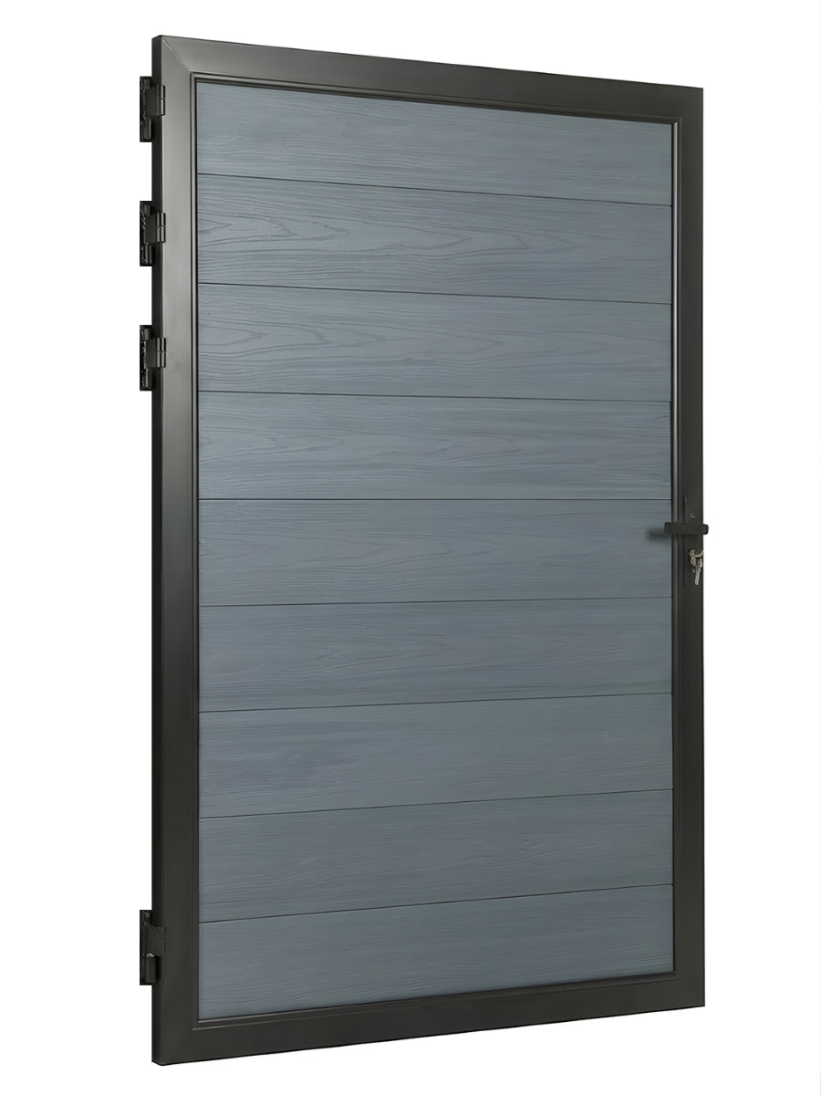 4ft x 6ft light gray WPC composite fence gate durable backyard entry